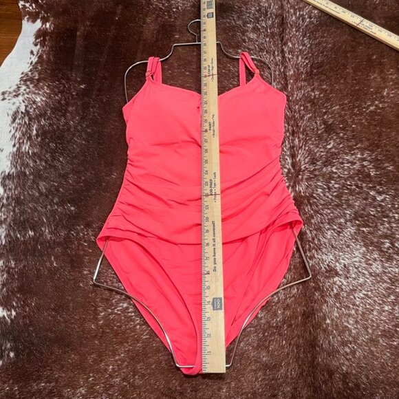 La Blanca Island Goddess Lingerie One-Piece Swimsuit Guava Pink 10 (M/L Est.) - Picture 3 of 10